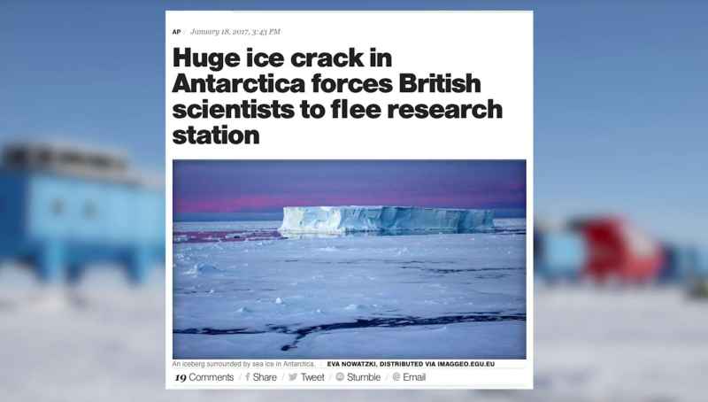 7 Huge Crack In Ice Shelf